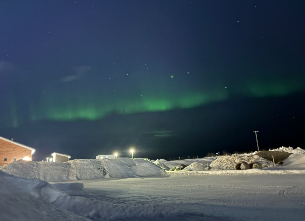 Polarlichter über Turku in Finnland